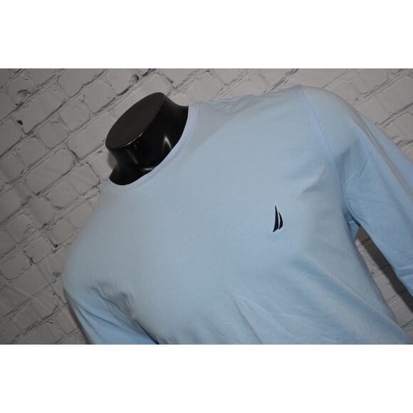 Nautica T-Shirt Mens Size XL Blue Cotton Blend Long Sleeve Active Strength NEW - Picture 1 of 6